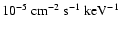 $10^{-5}~{\rm cm}^{-2}~{\rm s}^{-1}~{\rm keV} ^{-1}$