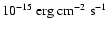 $10 ^{-15}~{\rm erg~cm} ^{-2}~{\rm s}^{-1}$