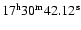 $17^{\rm h}30^{\rm m}42.12^{\rm s}$