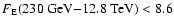 $F_{\rm E}(230~{\rm GeV}{-}12.8~{\rm TeV}) < 8.6$