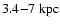 $3.4{-}7~{\rm kpc}$