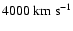 $4000~{\rm km~s}^{-1}$