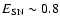 $E_{{\rm SN}} \sim 0.8$