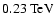 $0.23~{\rm TeV}$