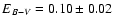 $E{ _{B-V} = 0.10 \pm 0.02}$