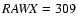 ${\it RAWX}=309$