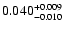 $\rm0.040 ^{+0.009} _{-0.010}$