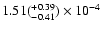 $1.51(^{+0.39} _{-0.41}) \times10^{-4}$