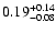 $\rm0.19^{+0.14}_{-0.08}$