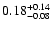$\rm0.18^{+0.14}_{-0.08}$
