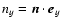 $n_y = \vec{n} \cdot \vec{e}_y$