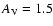 $A_{\rm V} = 1.5$