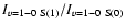 $I_{v=1{-}0~{\rm S}(1)}/I_{v=1{-}0~{\rm S}(0)}$