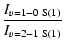 $\displaystyle %
\frac{I_{v=1{-}0~{\rm S}(1)}}{I_{v=2{-}1~{\rm S}(1)}}$