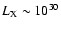 $L_{\rm X}
\sim 10^{30}$