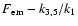 $F_{\rm em}-k_{3,5}/k_{1}$