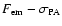 $F_{\rm em}-\sigma_{\rm PA}$
