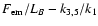 $F_{\rm em}/L_{B}-k_{3,5}/k_{1}$