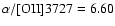 $\alpha / [{\rm OII}]3727=6.60$