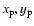 $x_{\rm p},y_{\rm p}$