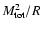 $ M^2_{\rm {tot}}/R$