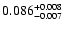 $\rm0.086^{+0.008}_{-0.007}$