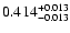 $\rm0.414^{+0.013}_{-0.013}$