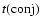 $t({\rm conj})$