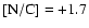 $\rm [N/C]=+1.7$