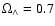 $\Omega_{\wedge }=0.7$