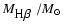 $M_{\mbox{H$\beta$\ }}/\mbox{$M_{\odot}$\ }$