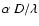 $\alpha~ D/\lambda$