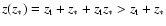 $z(z_*) =
z_{\rm t}+ z_* + z_{\rm t}z_* > z_{\rm t}+ z_*$
