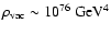 $\rho_{\rm vac} \sim
10^{76}~{\mbox{GeV}}^{4}$
