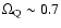 $\Omega_{ \rm Q}
\sim 0.7$