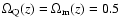 $\Omega_{ \rm Q}(z)
= \Omega_{\rm m}(z) = 0.5$