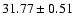$31.77\pm0.51$