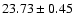 $23.73\pm0.45$