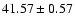 $41.57\pm0.57$