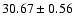 $30.67\pm0.56$
