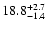 $\rm 18.8^{+2.7}_{-1.4}$
