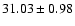 $31.03\pm0.98$