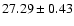 $27.29\pm0.43$