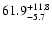 $\rm 61.9^{+11.8}_{-5.7}$