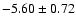 $-5.60\pm 0.72$