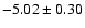 $-5.02\pm 0.30$
