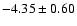 $-4.35\pm 0.60$