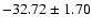 $-32.72\pm 1.70$