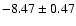 $-8.47\pm0.47$