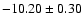 $-10.20\pm0.30$